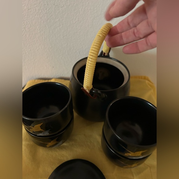 Vintage Imari Japanese hand painted tea pot and 4 cups. Post WWII circa 1950s - Picture 15 of 16